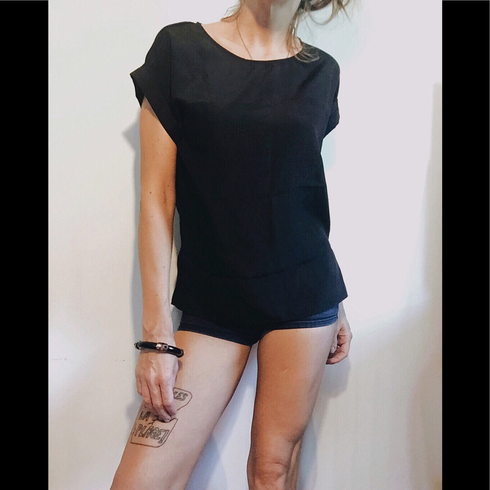 Minimalist black blouse- F21
